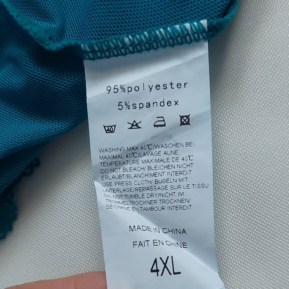 Teal Lace Halter Chemise Womens Size 4XL - Picture 9 of 9